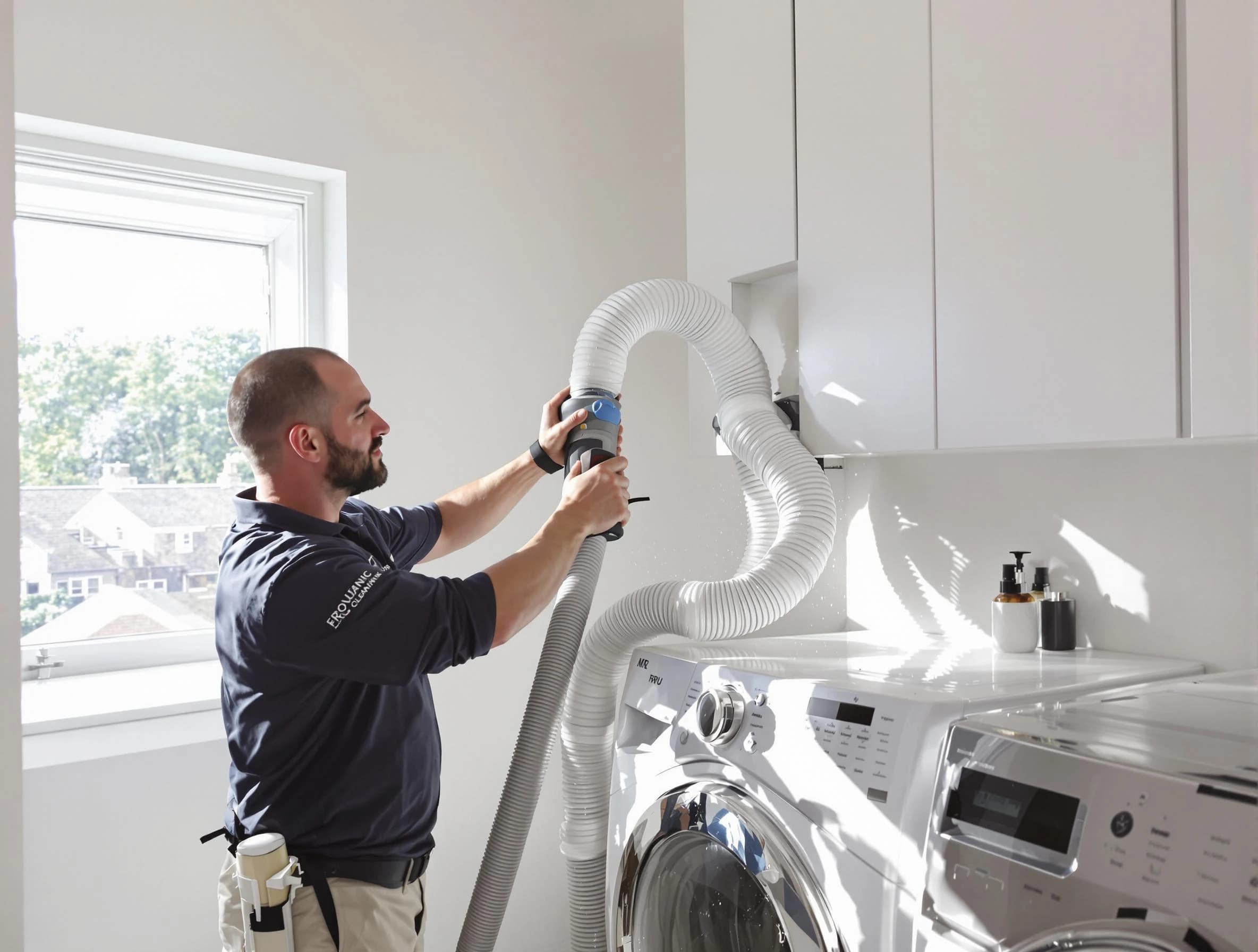 Certified West Jordan Dryer Vent Cleaning technician performing dryer vent cleaning in West Jordan